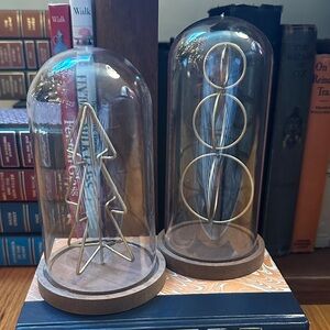 Gold Wire Tree in Glass Dome